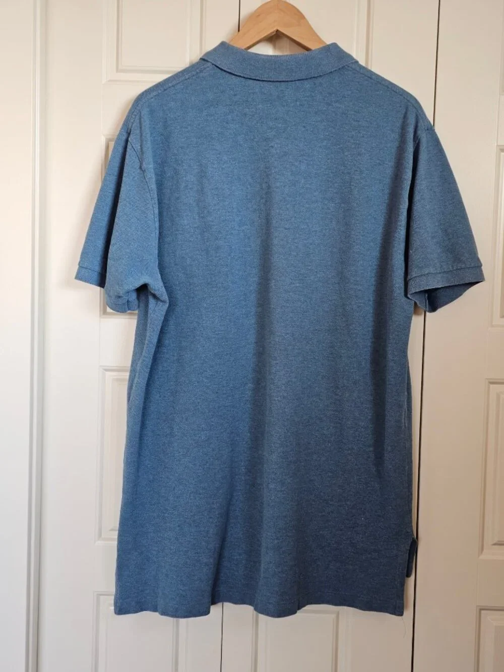 Polo Ralph Lauren Polo Shirt Men XL Blue Heather Orange Pony 100% Cotton